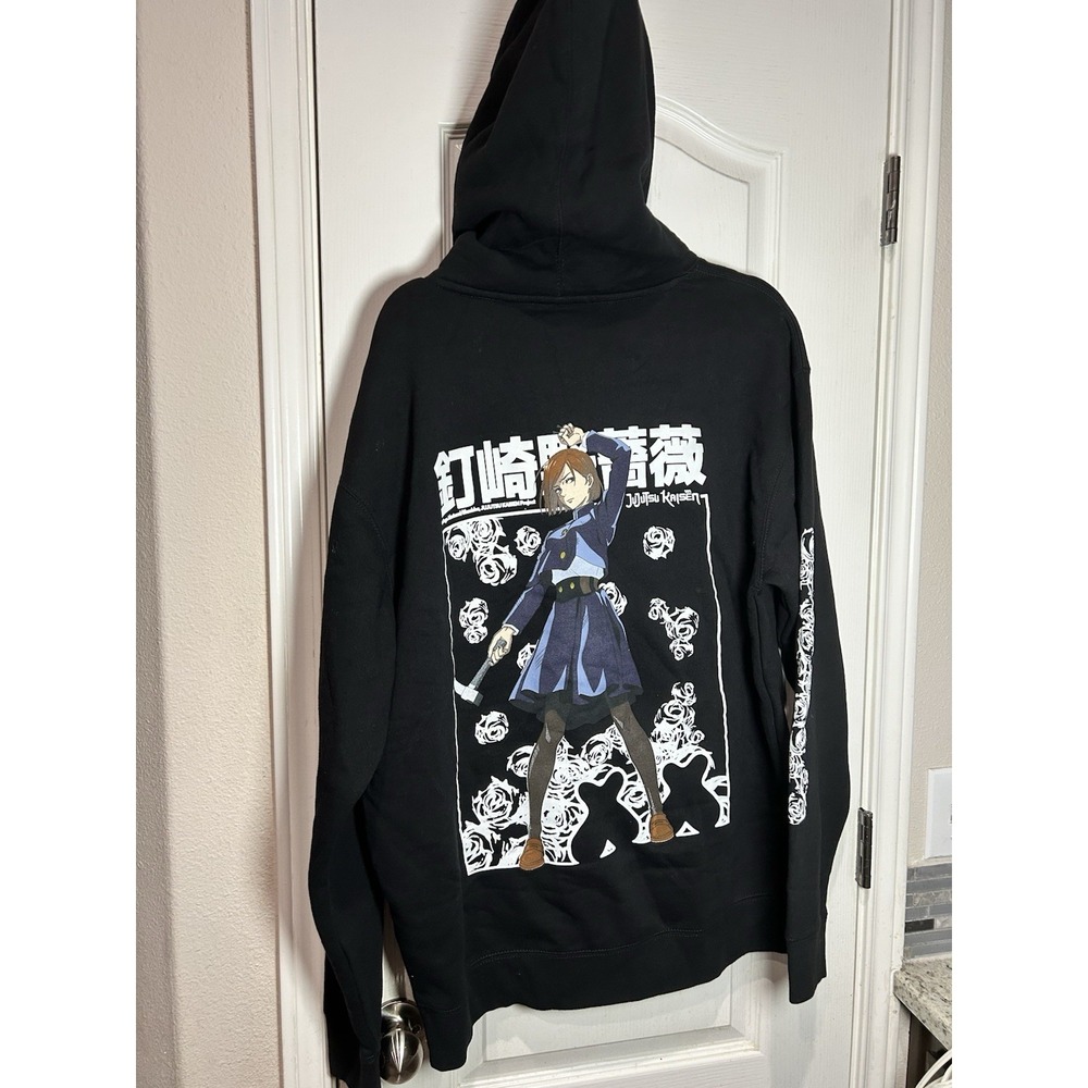 Marshmello X Jujutsu Kaisen Rose Black Pullover Hoodie Crunchyroll Sz L NWT - Picture 1 of 9